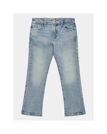 Pantaloni fete,  303215125, Bumbac, Albastru, Albastru