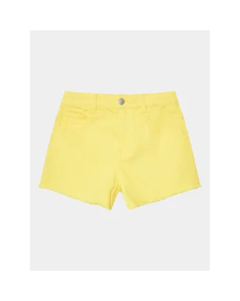 Pantaloni scurti fete,  302099221, Bumbac/Poliester, Galben, Galben