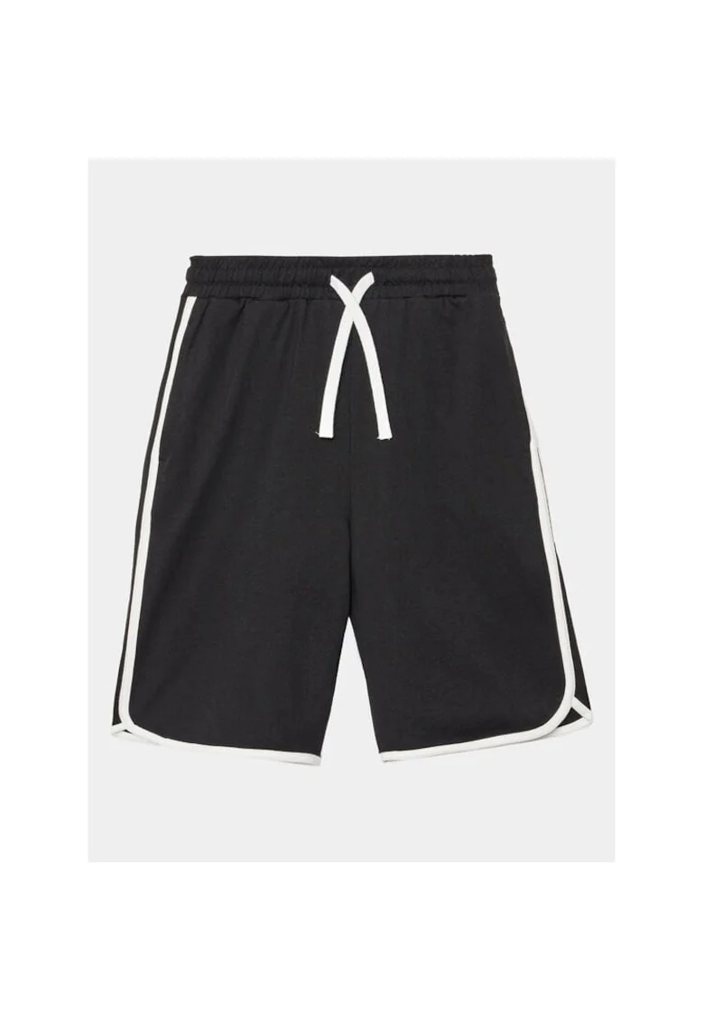 Pantaloni scurti baieti,  302078387, Bumbac, Negru, Negru