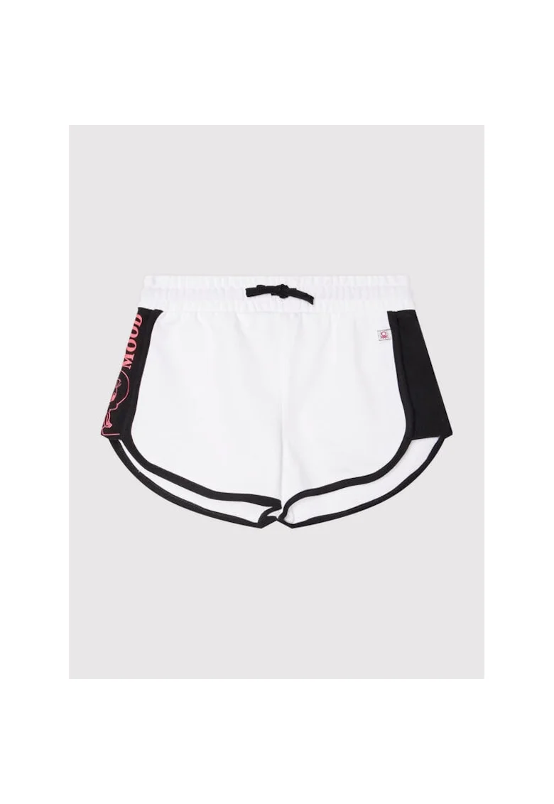 Pantaloni scurti fete,  300129524, Poliester/Bumbac, Alb, Alb