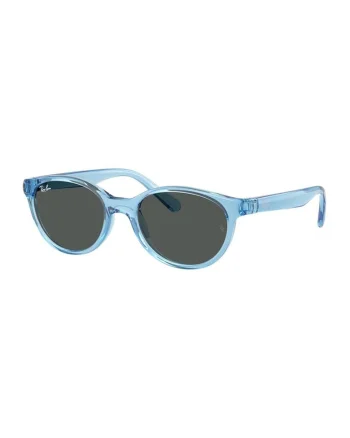Ochelari de soare rotunzi cu lentile uni, Albastru pastel