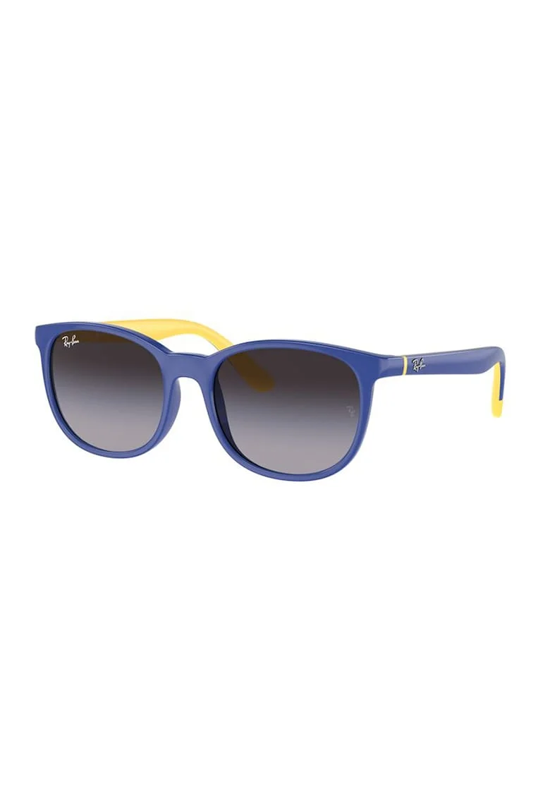 Ochelari de soare wayfarer cu lentile in degrade, Galben/Albastru inchis