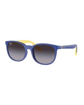 Ochelari de soare wayfarer cu lentile in degrade, Galben/Albastru inchis