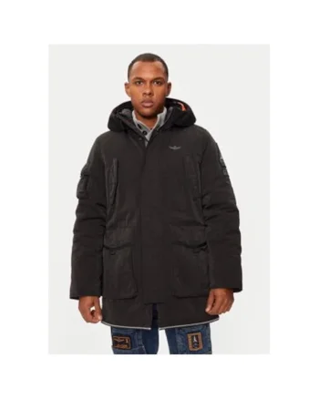 Geaca barbati,  304563980, Bumbac/Poliester, Negru, Negru