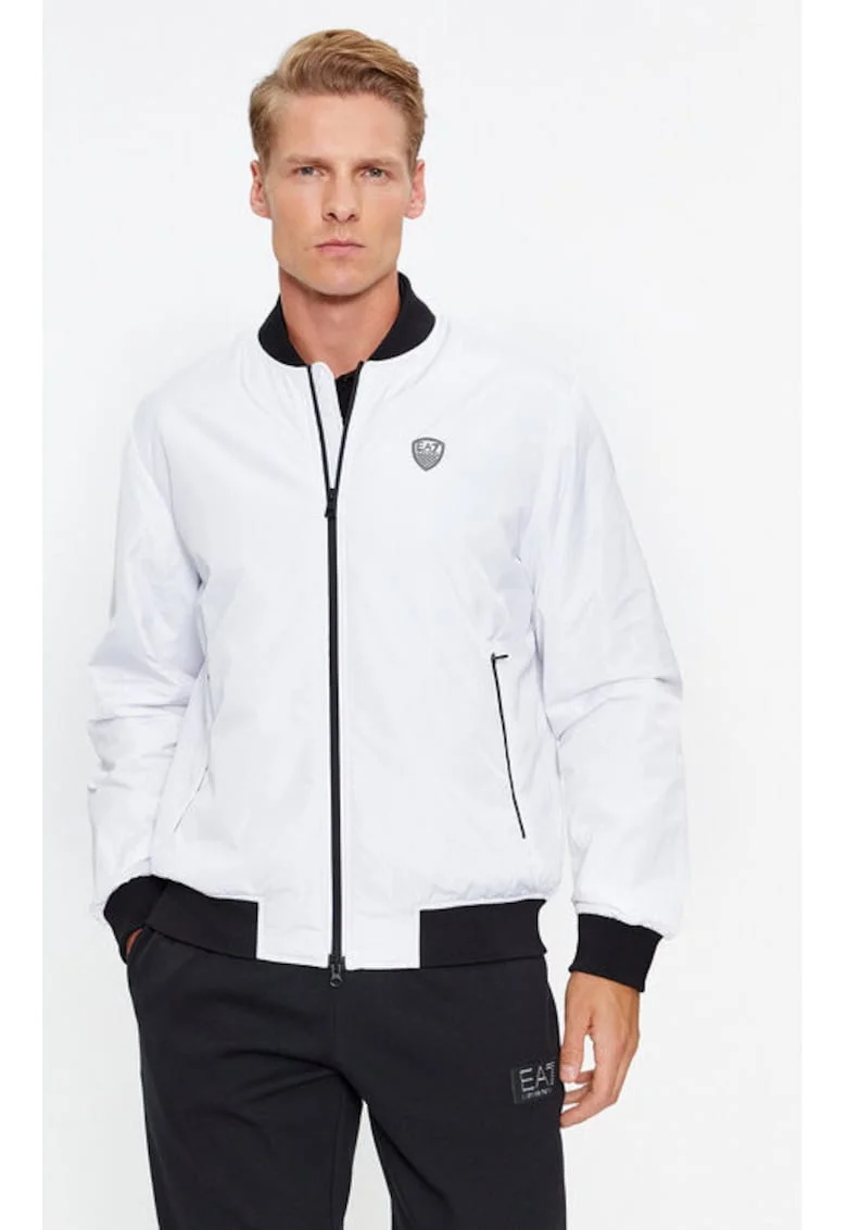 Geaca barbati, Emporio Armani  303081256, Poliester, Alb, Alb