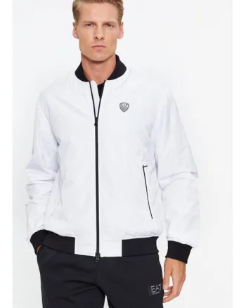 Geaca barbati, Emporio Armani  303081256, Poliester, Alb, Alb