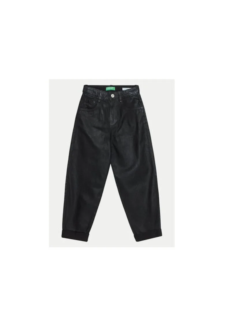 Pantaloni fete,  304521690, Bumbac, Negru, Negru