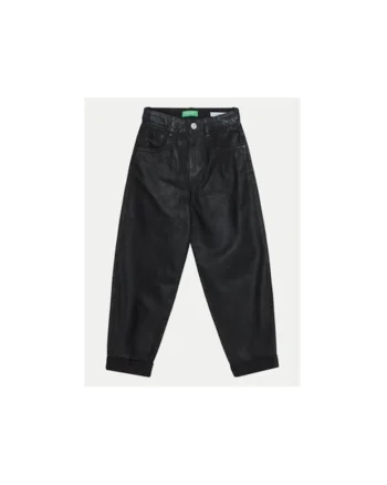 Pantaloni fete,  304521690, Bumbac, Negru, Negru