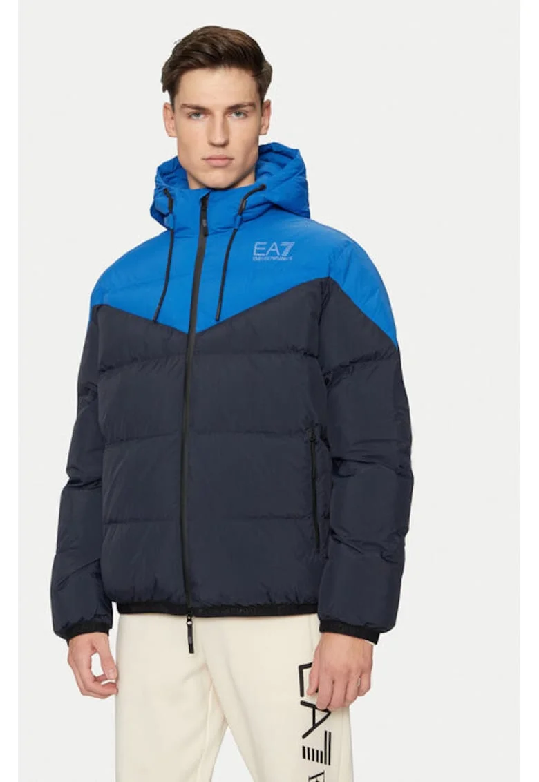 Geaca barbati, Emporio Armani  304211935, Poliamida, Albastru, Albastru