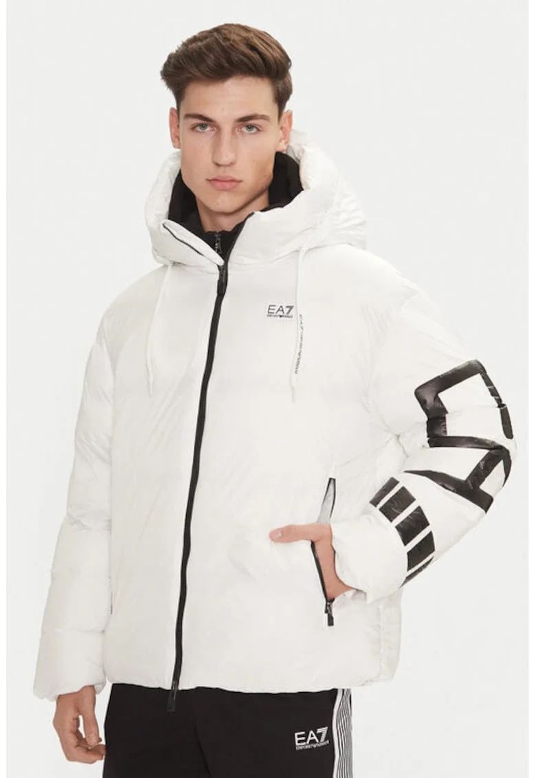 Geaca barbati, Emporio Armani  304211843, Poliamida, Alb, Alb