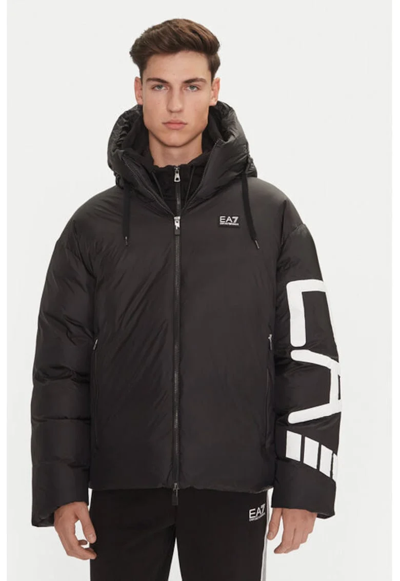 Geaca barbati, Emporio Armani  304211867, Poliamida, Negru, Negru
