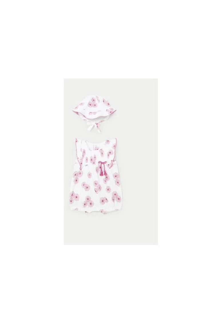Salopeta fete,  303994877, Bumbac/Poliester, Multicolor, Multicolor