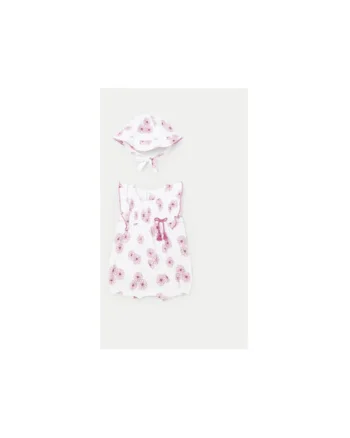 Salopeta fete,  303994877, Bumbac/Poliester, Multicolor, Multicolor