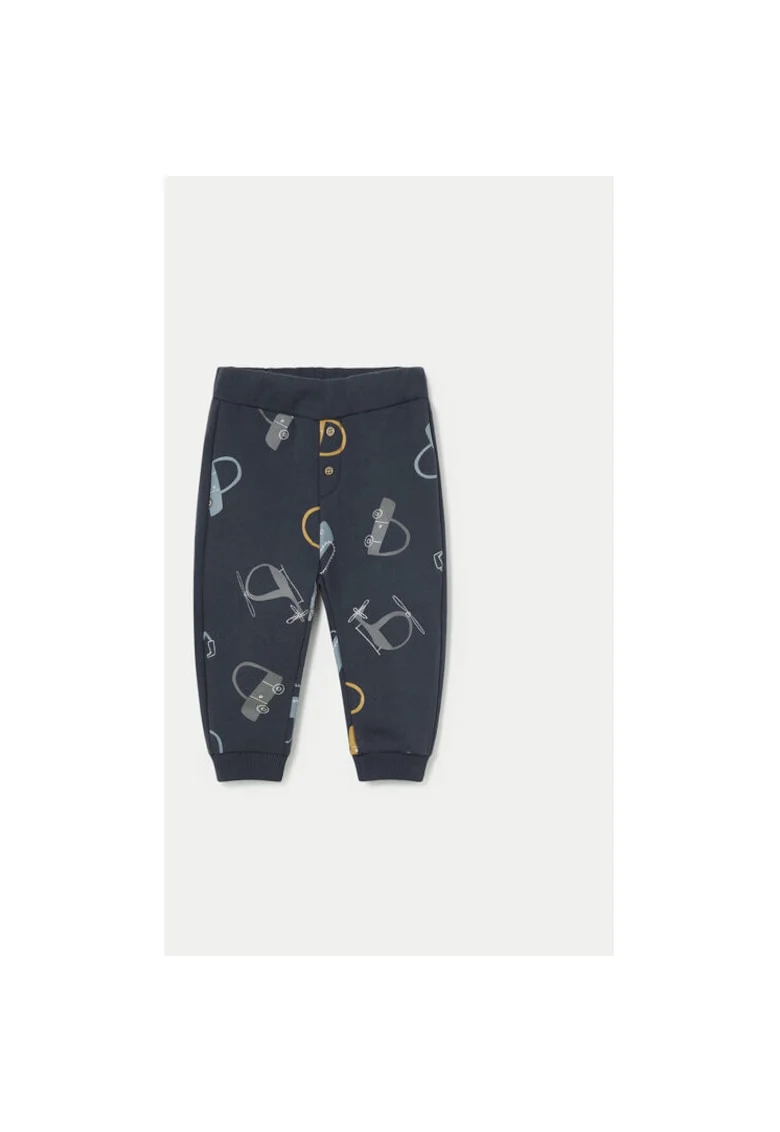 Pantaloni baieti,  304319792, Bumbac/Poliester, Albastru, Albastru