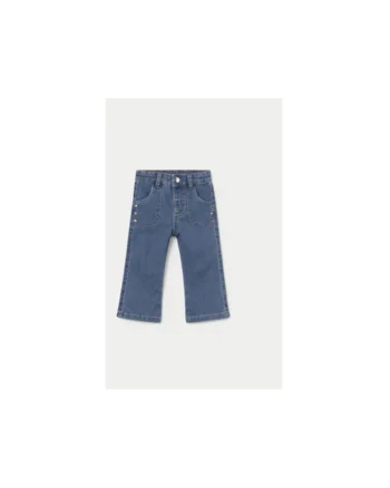 Blugi fete,  304319846, Bumbac/Poliester, Albastru, Albastru