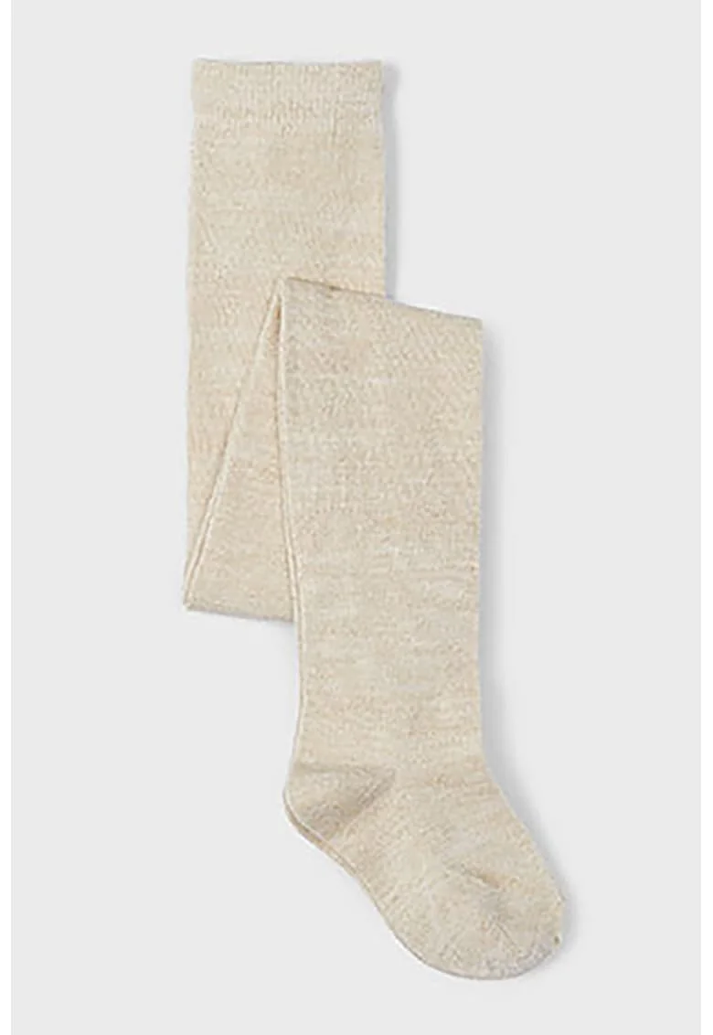 Dres cu insertie de fir metalic, Bej