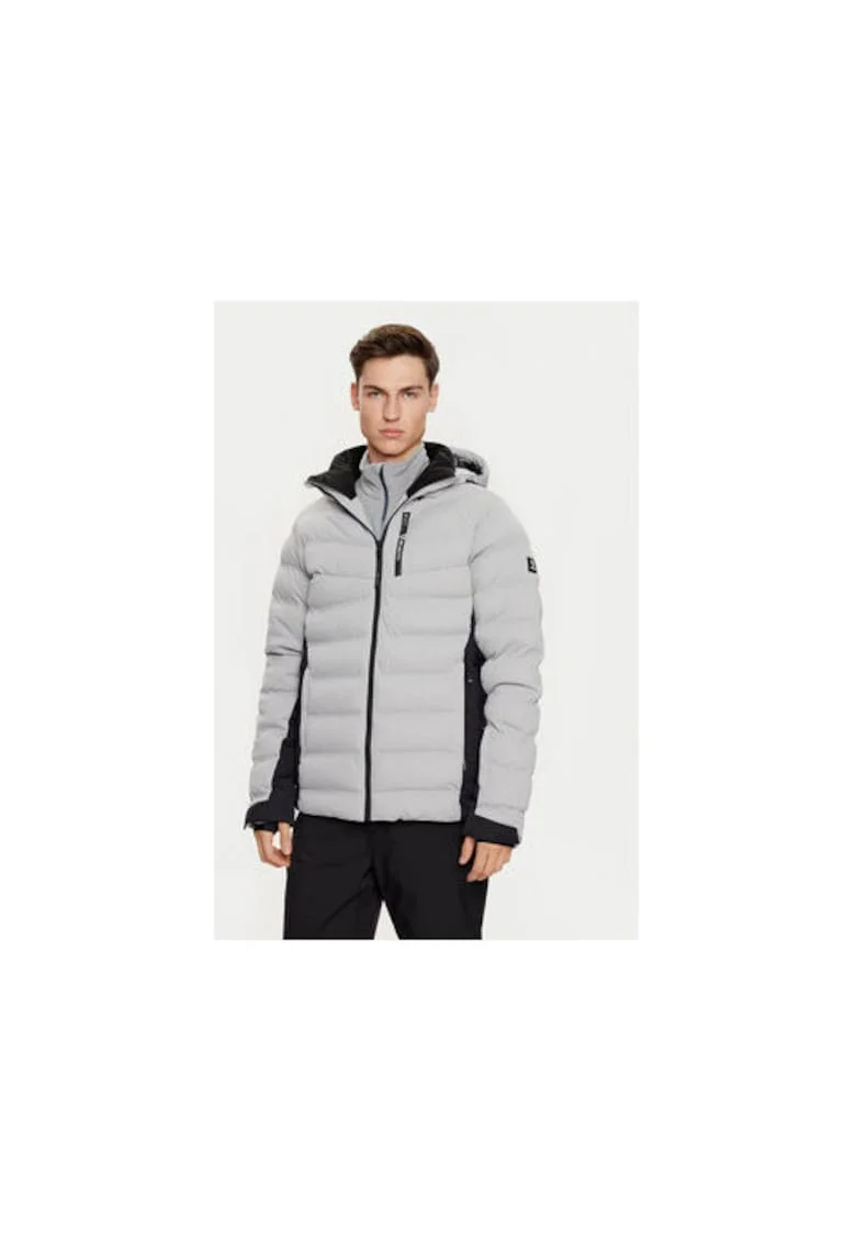 Geaca ski barbati,  304208928, Poliester reciclat, Gri, Gri
