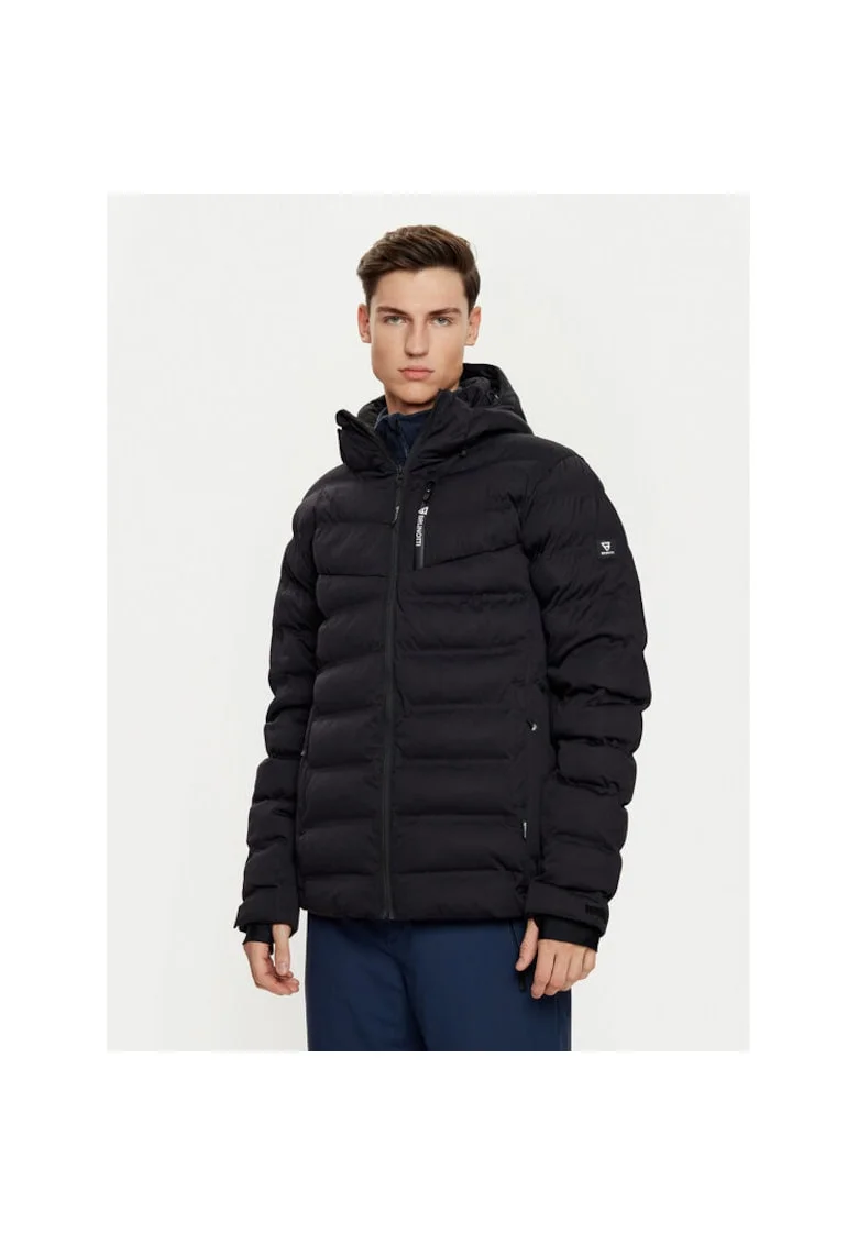 Geaca ski barbati,  304208935, Poliester reciclat, Negru, Negru