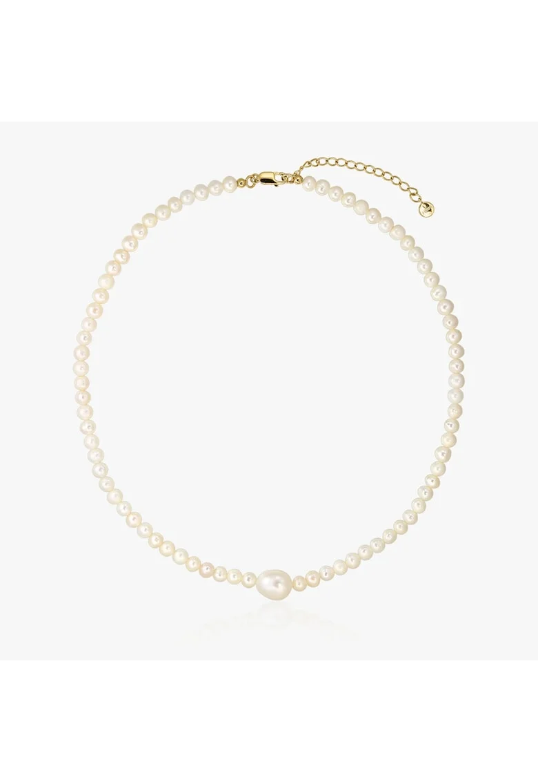 Colier din argint Golden Chanti - Perle de cultura