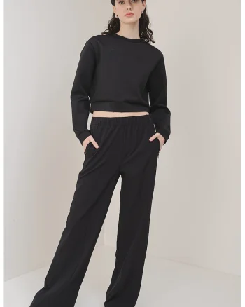 Bluza de trening crop cu logo