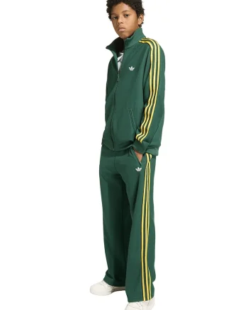 Bluza de trening cu fermoar si logo, Verde/Galben