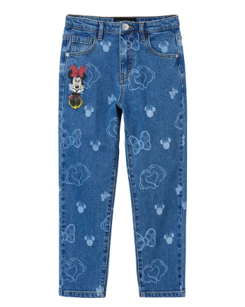 Blugi cu imprimeu Minnie Mouse, Albastru