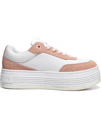 Pantofi sport  pentru Femei, bold flatf low lace tumb, YW0YW01797-0K6, Alb, Alb