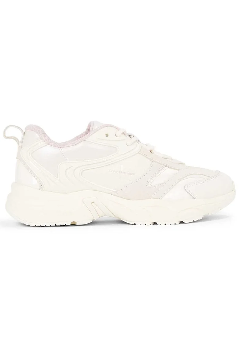 Pantofi sport  pentru Femei, retro tennis low lace ml mix, YW0YW01566-02Y, Alb, Alb