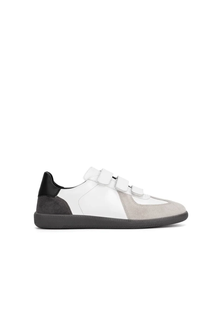 Pantofi sport dama,  590559, Piele naturala, Alb, Alb