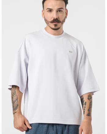 Tricou din amestec de bumbac, pentru fotbal, Alb murdar