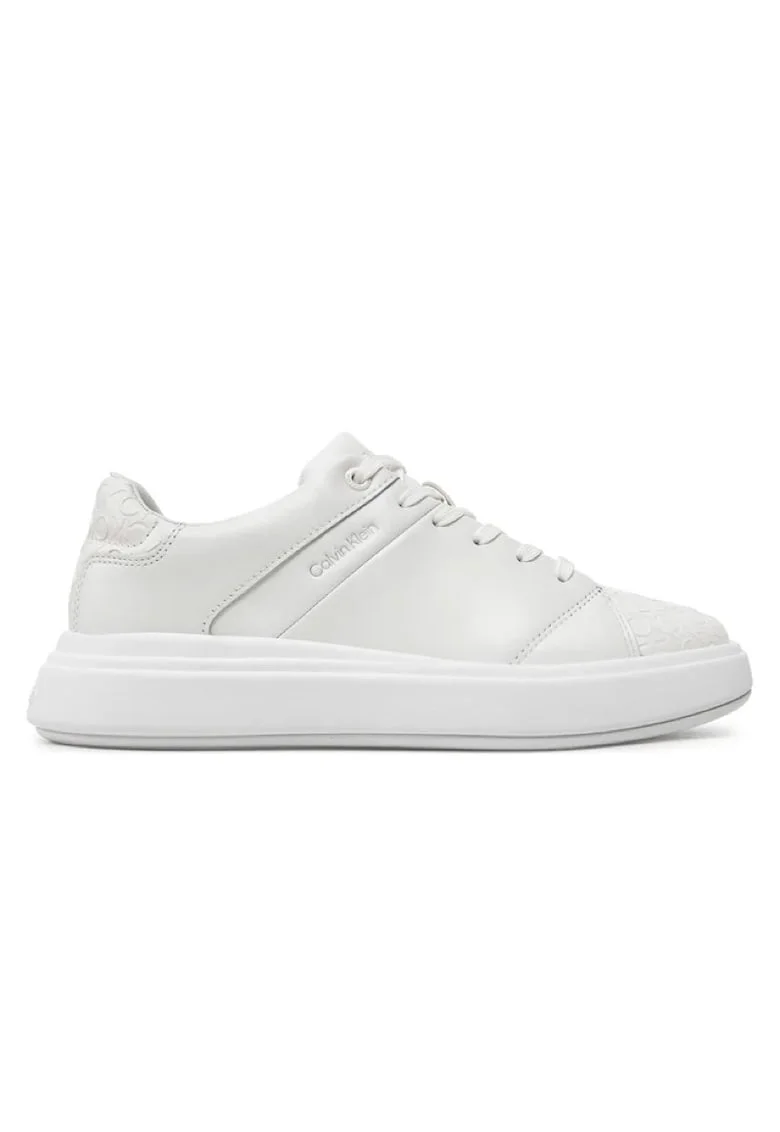 Pantofi sport  pentru Femei, cupsole lace up mono mix, HW0HW02218-YBR, Alb, Alb