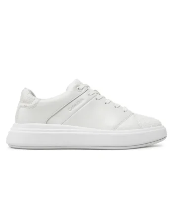 Pantofi sport  pentru Femei, cupsole lace up mono mix, HW0HW02218-YBR, Alb, Alb
