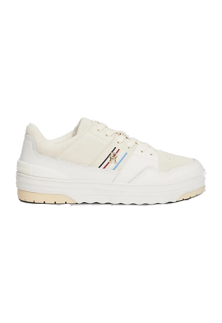Pantofi sport  pentru Femei, suede stripes basket lo, FW0FW07811-AEF, Alb, Alb