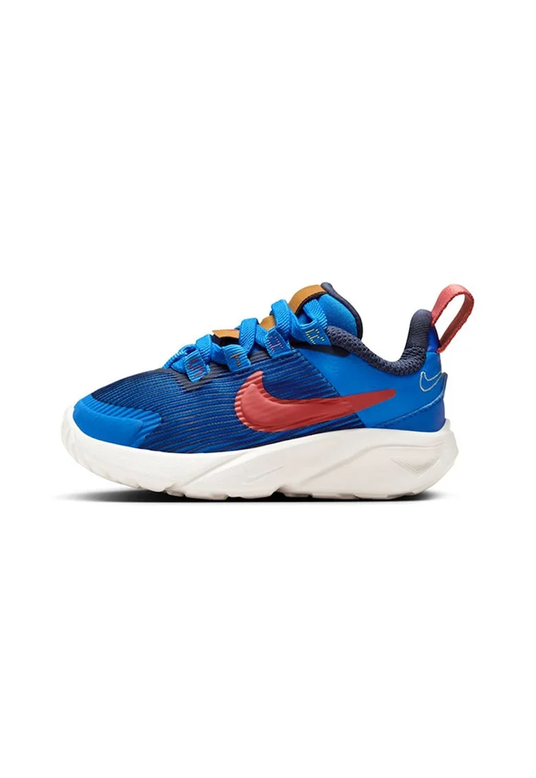 Pantofi sport cu garnituri din material sintetic, pentru alergare, Portocaliu mandarina/Albastru