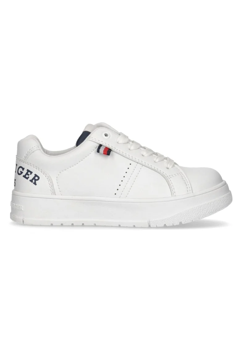 Pantofi sport  pentru Fete, logo low cut lace-up sneaker, T3X9-33360-1355X336, Alb, Alb