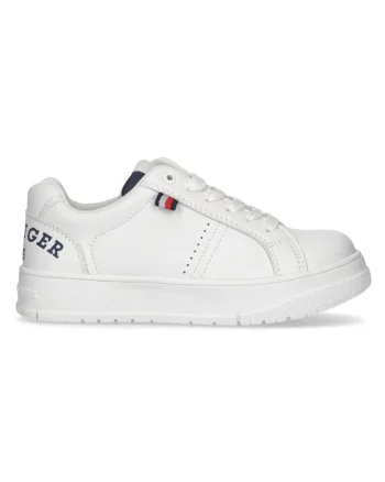 Pantofi sport  pentru Fete, logo low cut lace-up sneaker, T3X9-33360-1355X336, Alb, Alb
