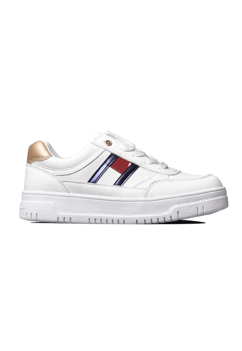 Pantofi sport  pentru Fete, flag low cut lace-up sneaker, T3A9-32982-1355Y265, Alb, Alb