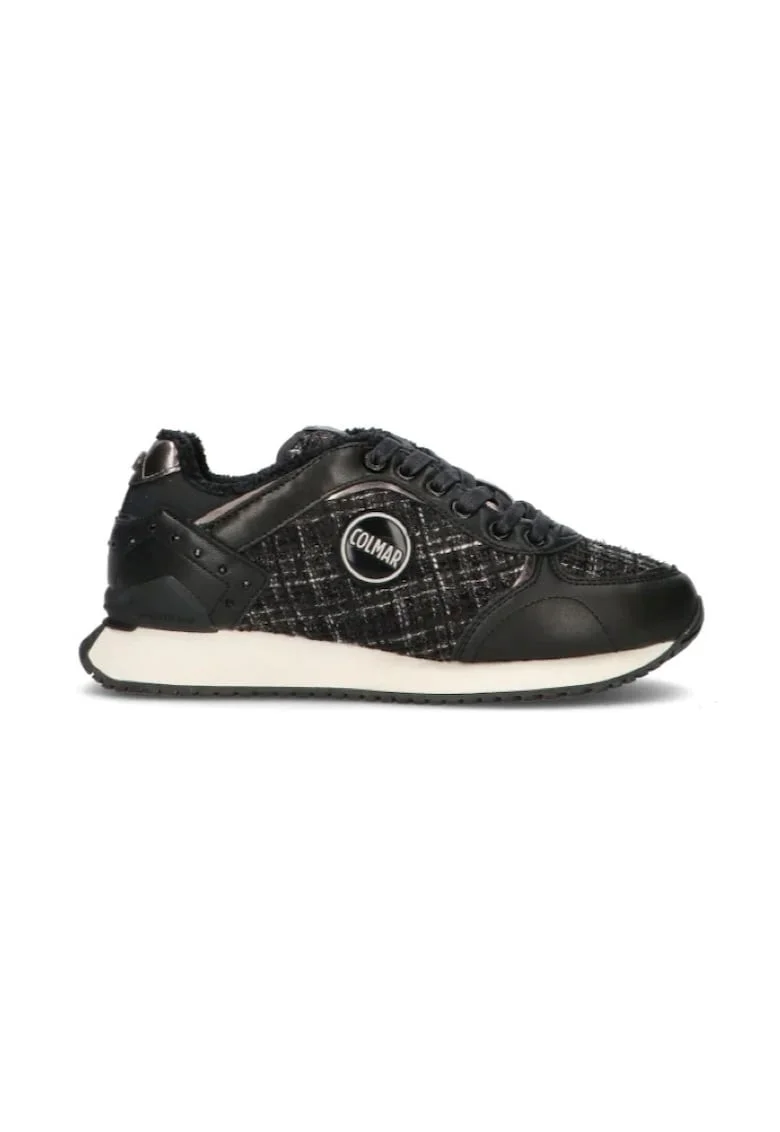 Pantofi sport  pentru Femei, travis plus tweed, TRAVPL-T-063, Negru, Negru