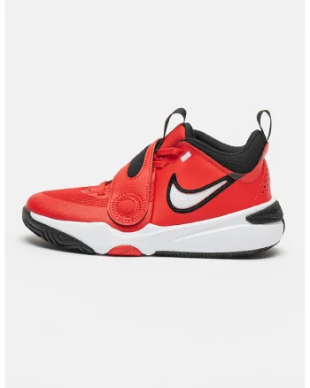 Pantofi cu garnituri din piele pentru baschet Team Hustle, Rosu/Negru