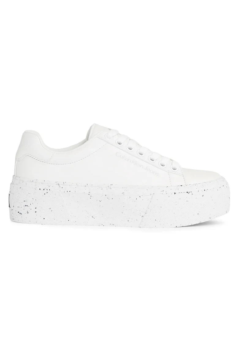 Pantofi sport  pentru Femei, bold vulc flatf low laceup wn, YW0YW01229-0K8, Alb, Alb