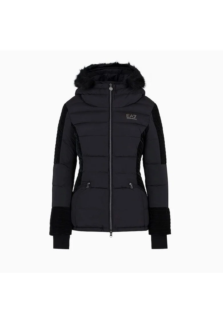 Geaca  pentru Femei, w jacket medium padded mix material, 6RTB14-TNDAZ-1200, Negru, Negru