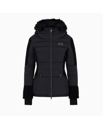 Geaca  pentru Femei, w jacket medium padded mix material, 6RTB14-TNDAZ-1200, Negru, Negru