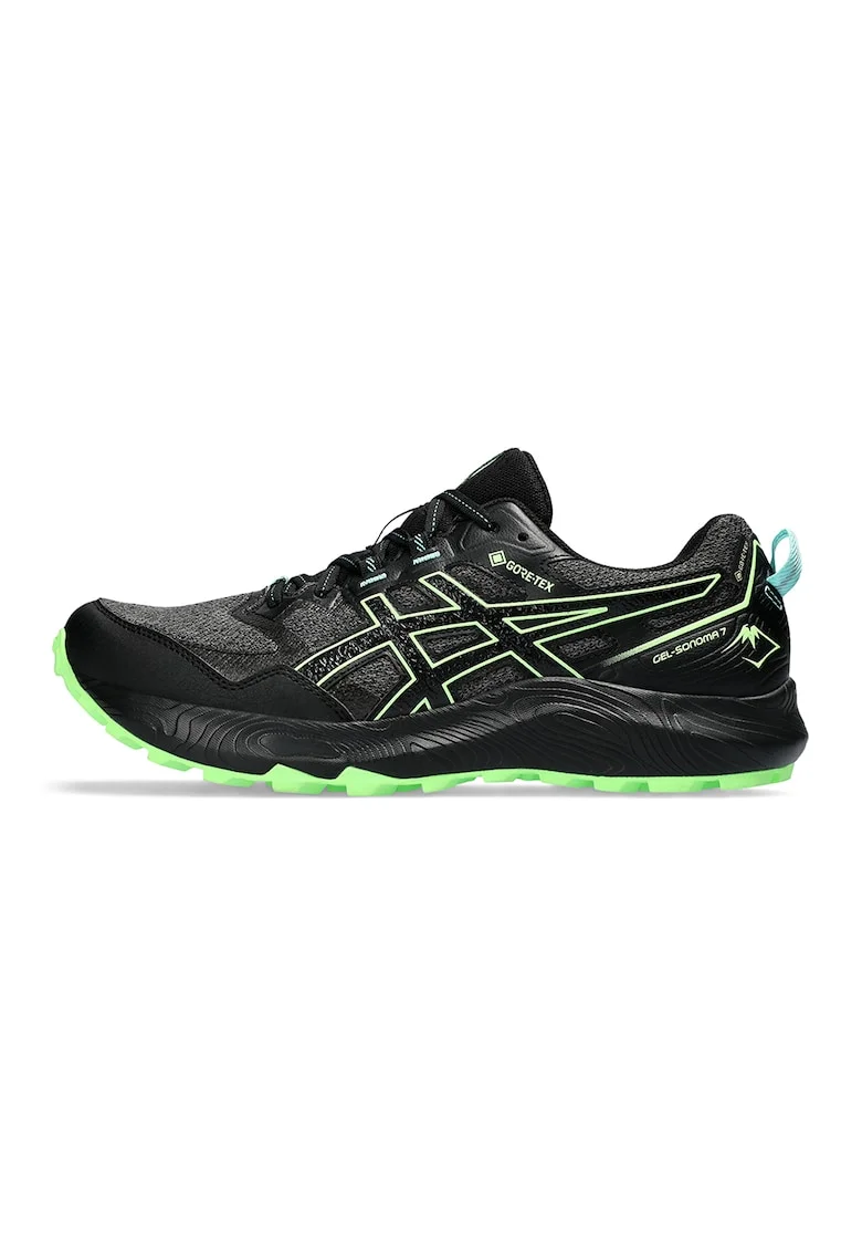 Pantofi Gel Sonoma 7 GTX impermeabili, pentru alergare pe teren accidentat, Negru/Verde neon