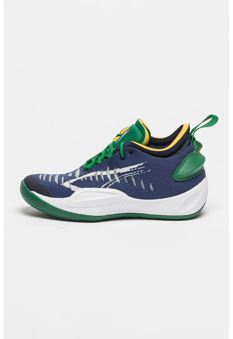Pantofi mid-high pentru baschet Rise Nitro, Verde/Albastru