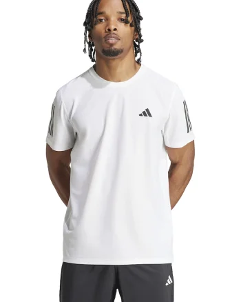 Tricou cu decolteu rotund pentru alergare, Alb