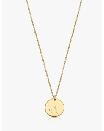 Colier placat cu aur de 14K decorat cu safire