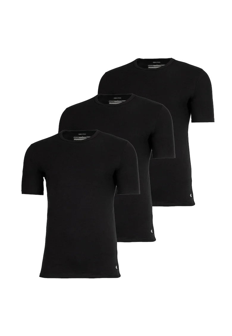 Set de tricouri de casa din amestec de bumbac - 3 piese, Negru