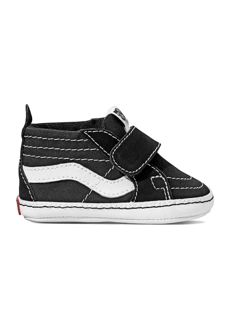 Pantofi de panza si piele intoarsa Sk8-Hi Crib, Negru/Alb