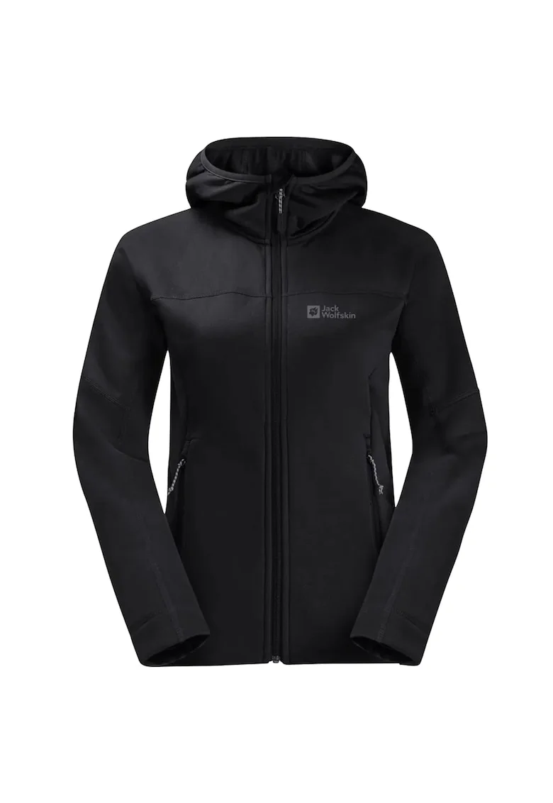 Bluza sport din fleece,  Hirschberg Hooded FZ W 1710871, Negru