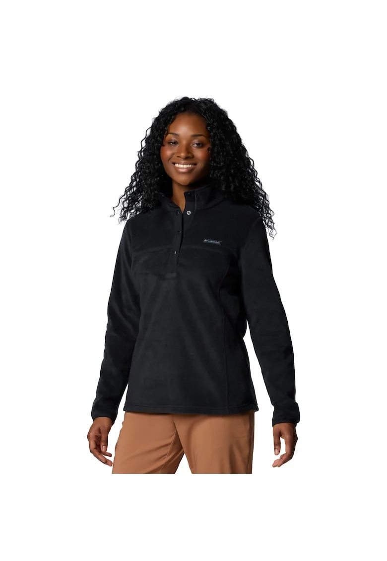 Bluza sport din fleece,  Benton Springs 1/2 Snap Pull Over II 2085651, Negru